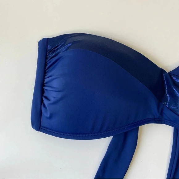 Sz. XL Mynah blue Bandeau Bikini Top (RR8) - Picture 7 of 8